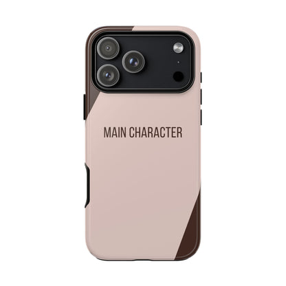 iPhone 17 Pro Max / Glossy Phone Case - Sassy Statement Case ’Main Character’ in Pink & Brown