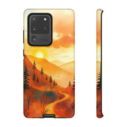 Samsung Galaxy S20 Ultra / Glossy Phone Case - Golden Sunset Design Phone Case