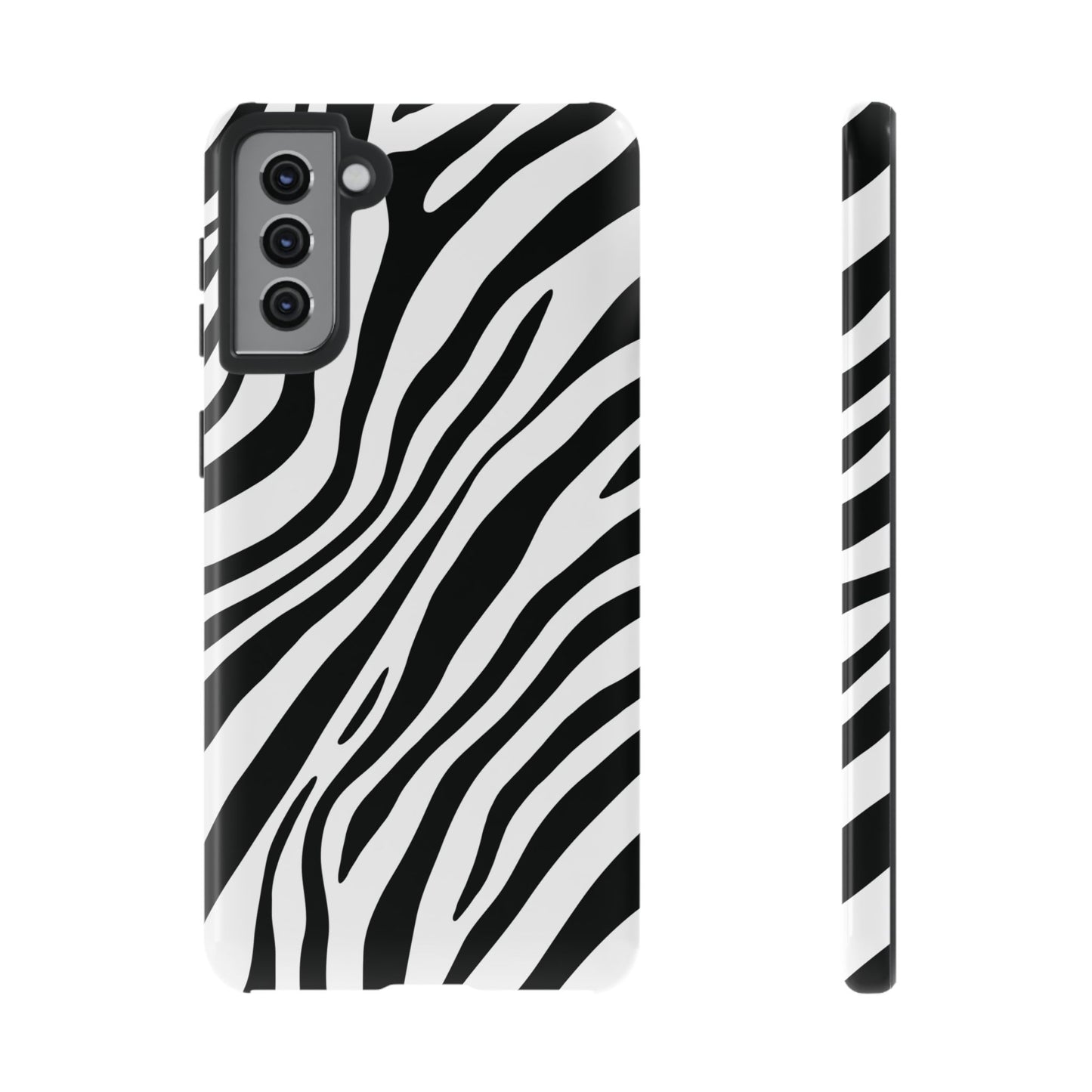Modern Monochrome Zebra Print Phone Case