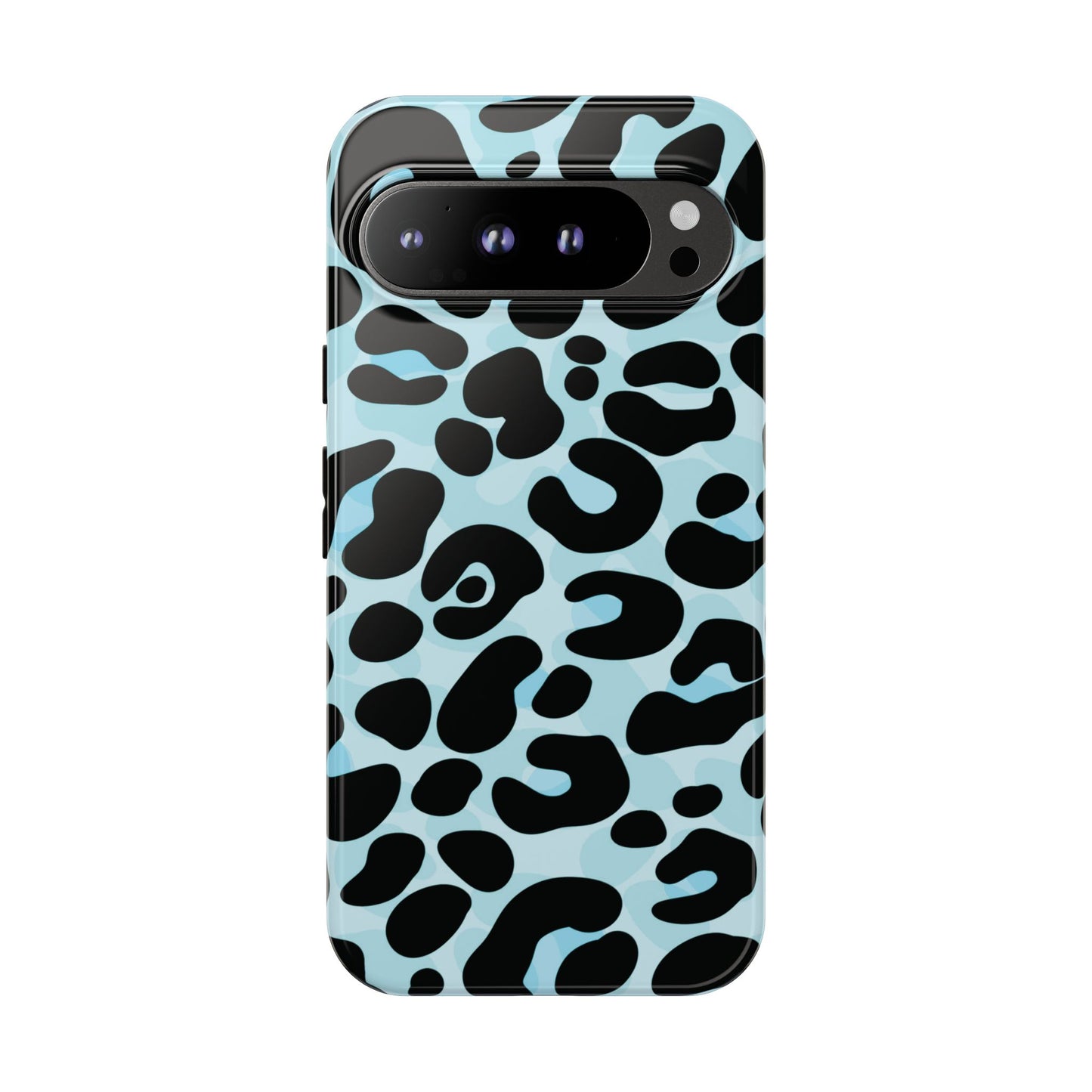 Cool Aqua Leopard Print Phone Case