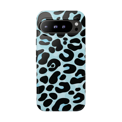 Cool Aqua Leopard Print Phone Case