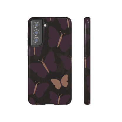Minimalist Purple Butterfly Pattern Phone Case - Purple Phone Case - Samsung Galaxy S21 FE / Glossy