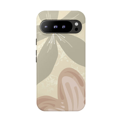 Hibiscus Heart Pattern Phone Case - Beige Phone Case - Google Pixel 9 Pro XL / Glossy
