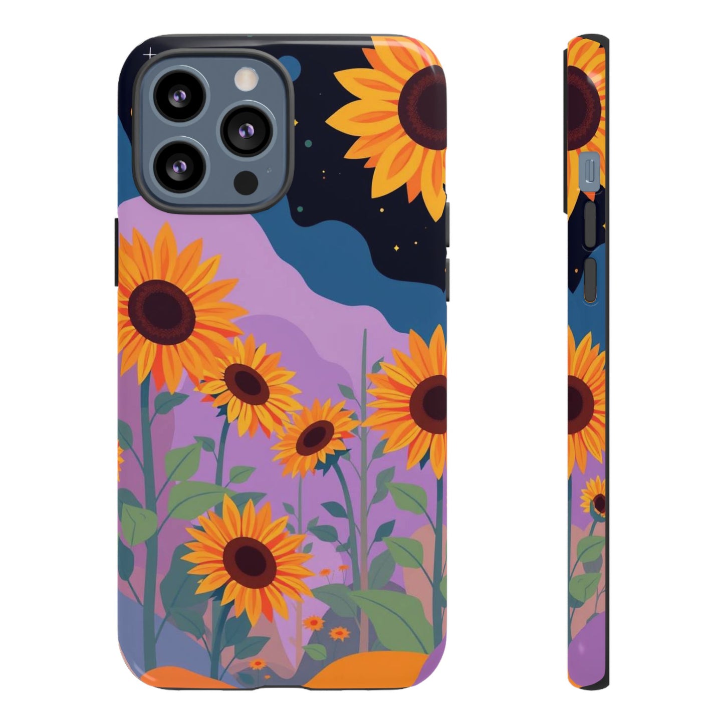 iPhone 13 Pro Max / Glossy Phone Case - Surreal Sunflower Design Phone Case