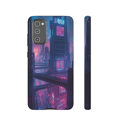 Neon Cyberpunk Megacity Sci-fi Phone Case - Blue Phone Case - Samsung Galaxy S20 FE / Glossy