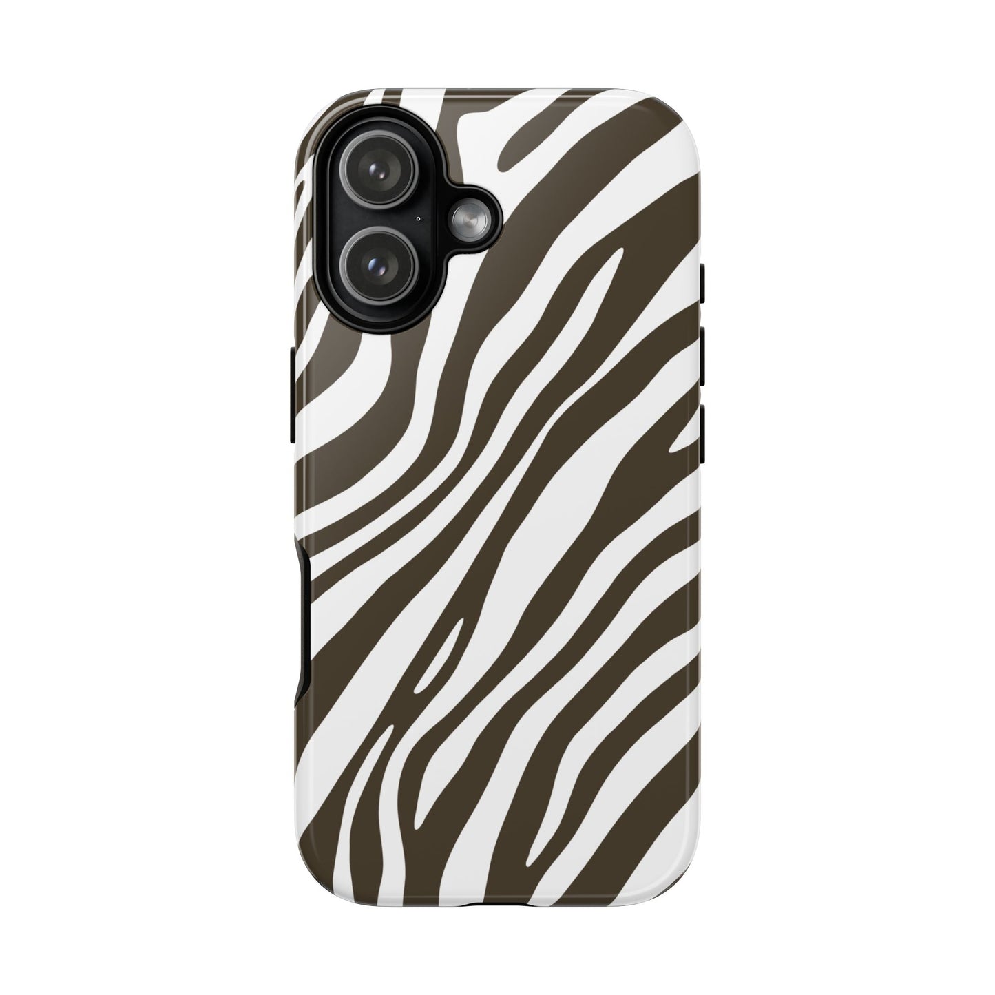 Modern Mocha Zebra Print Phone Case