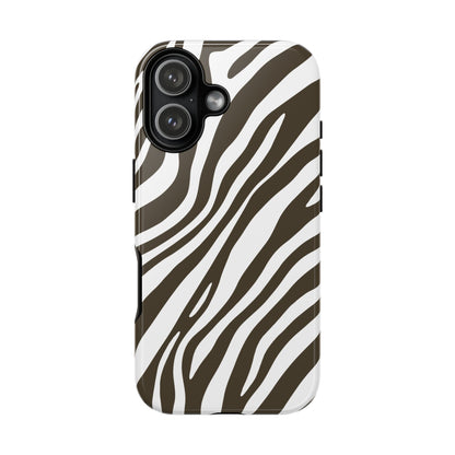 Modern Mocha Zebra Print Phone Case