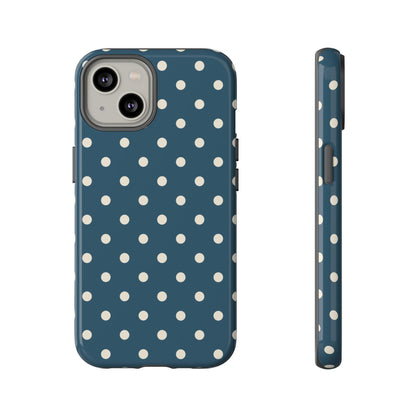 Blue & White Dot Pattern Phone Case