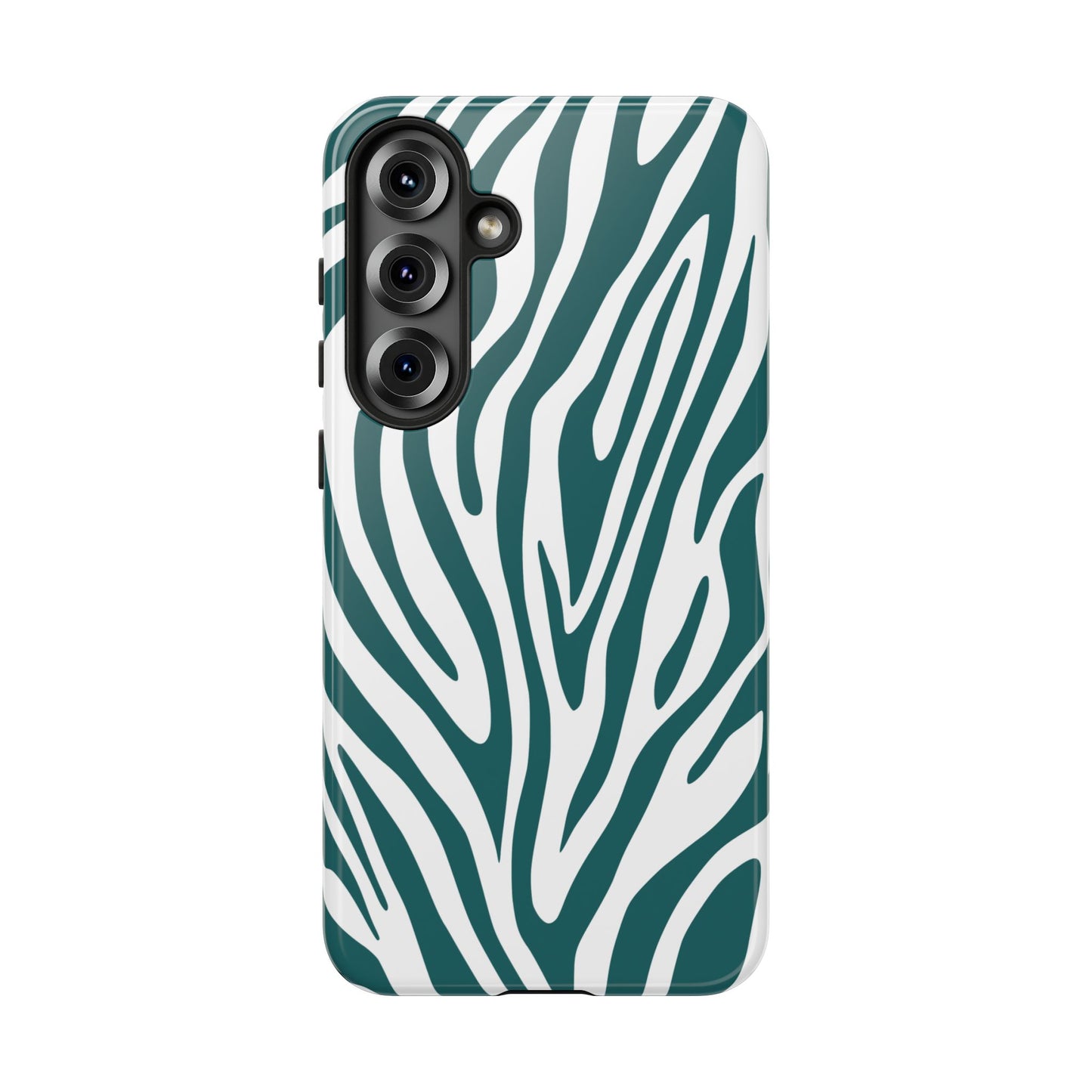 Graphic Teal Tiger Print Phone Case