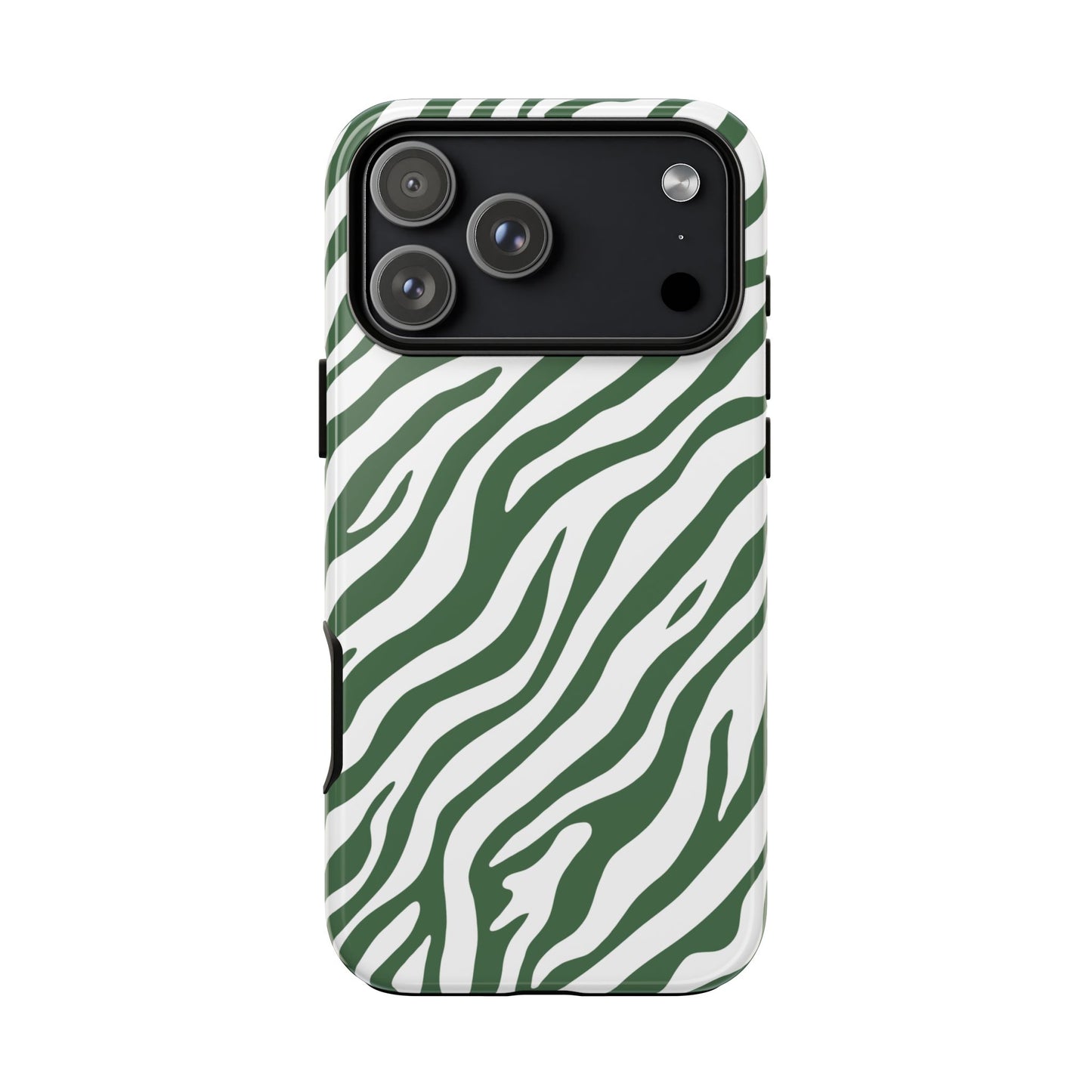 Stylish Sage Zebra Print Phone Case