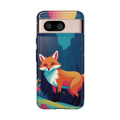 Google Pixel 8 / Glossy Phone Case - Stylised Fox Design Phone Case