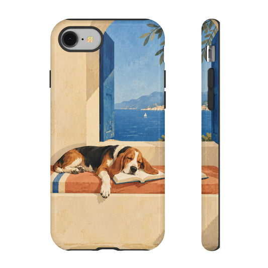 Basset Hound Unfinished Chapter Phone Case - Multicolor Phone Case - iPhone 8 / Glossy