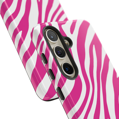 Modern Hot Pink Zebra Print Phone Case