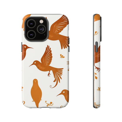 iPhone 14 Pro Max / Glossy Phone Case - Abstract Bird Pattern Phone Case