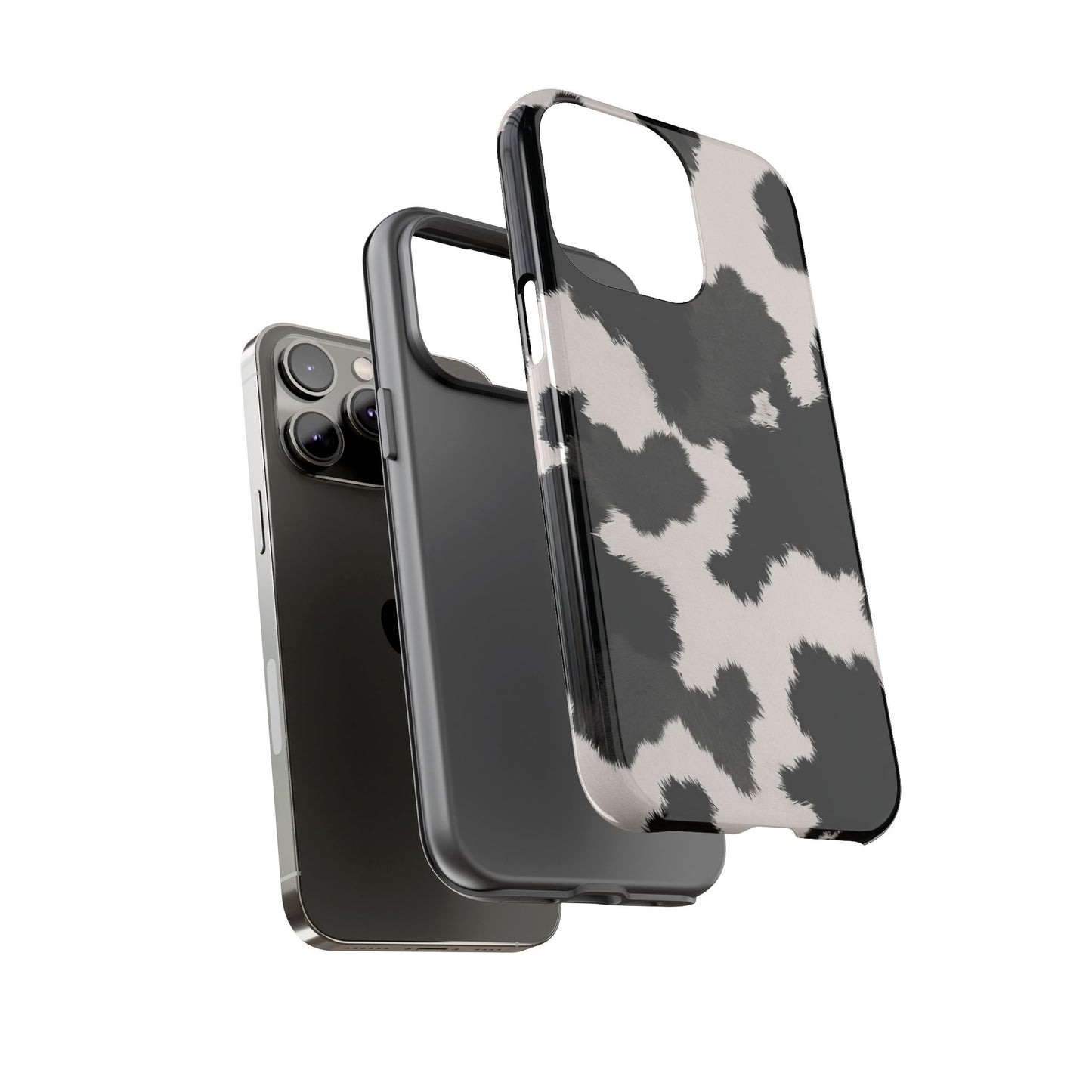 Modern Monochrome Cow Print Phone Case