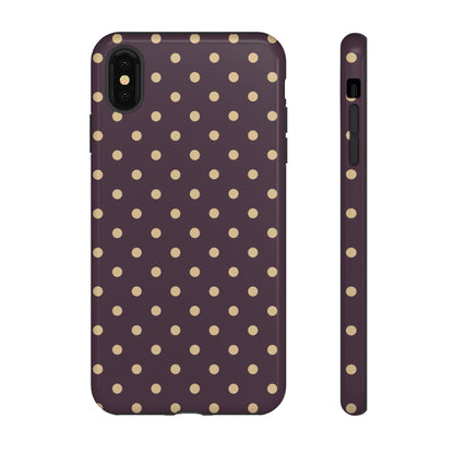 Purple with Yellow Dot Pattern Phone Case