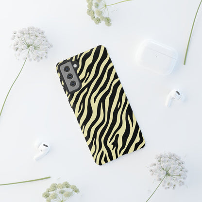Stylish Neutral Zebra Print Phone Case