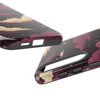 Illustrated Plum Clouds & Stars Phone Case