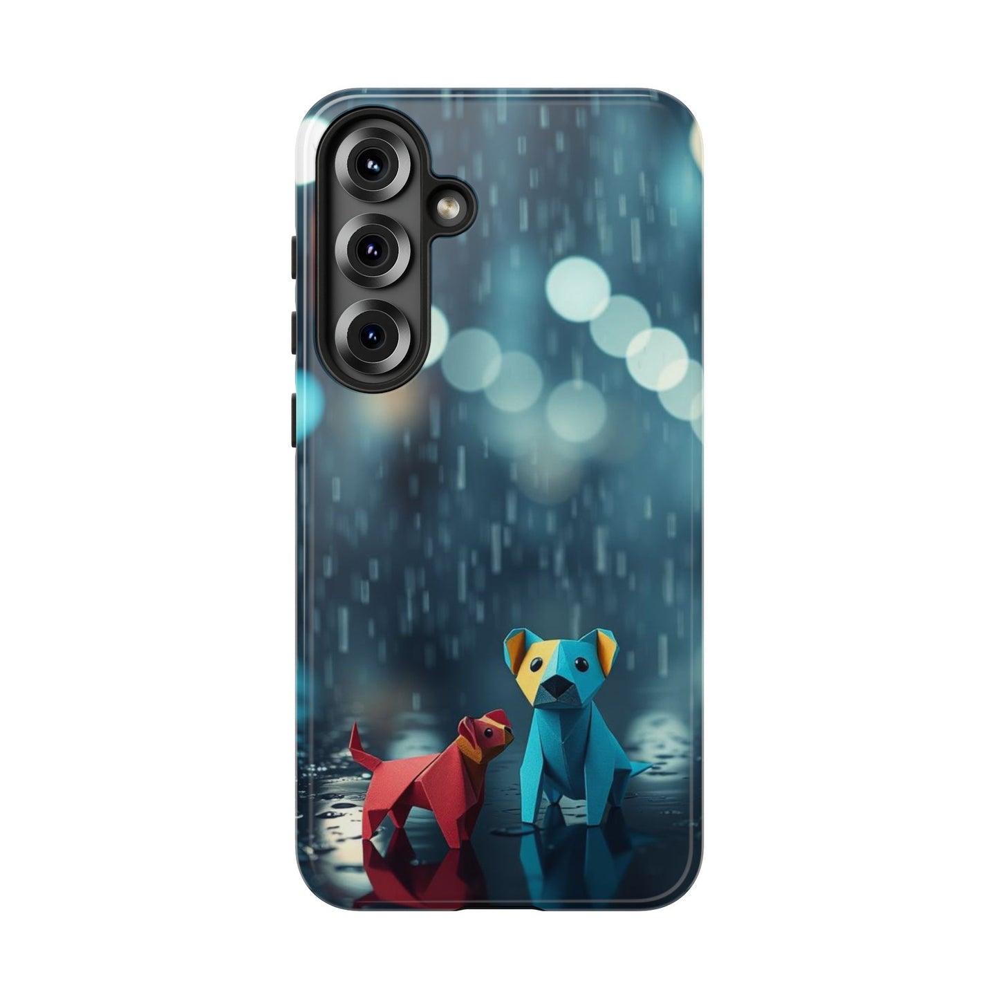 Samsung Galaxy S25 Plus / Glossy Phone Case - Origami ’Wee Pals’ Design Phone Case