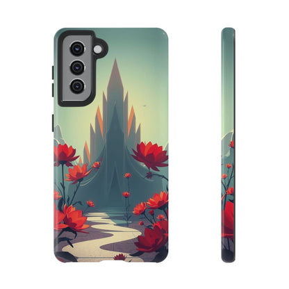 Samsung Galaxy S21 / Glossy Phone Case - Gothic Alien Garden Design Phone Case