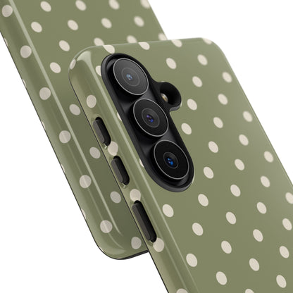 Green & White Dot Pattern Phone Case