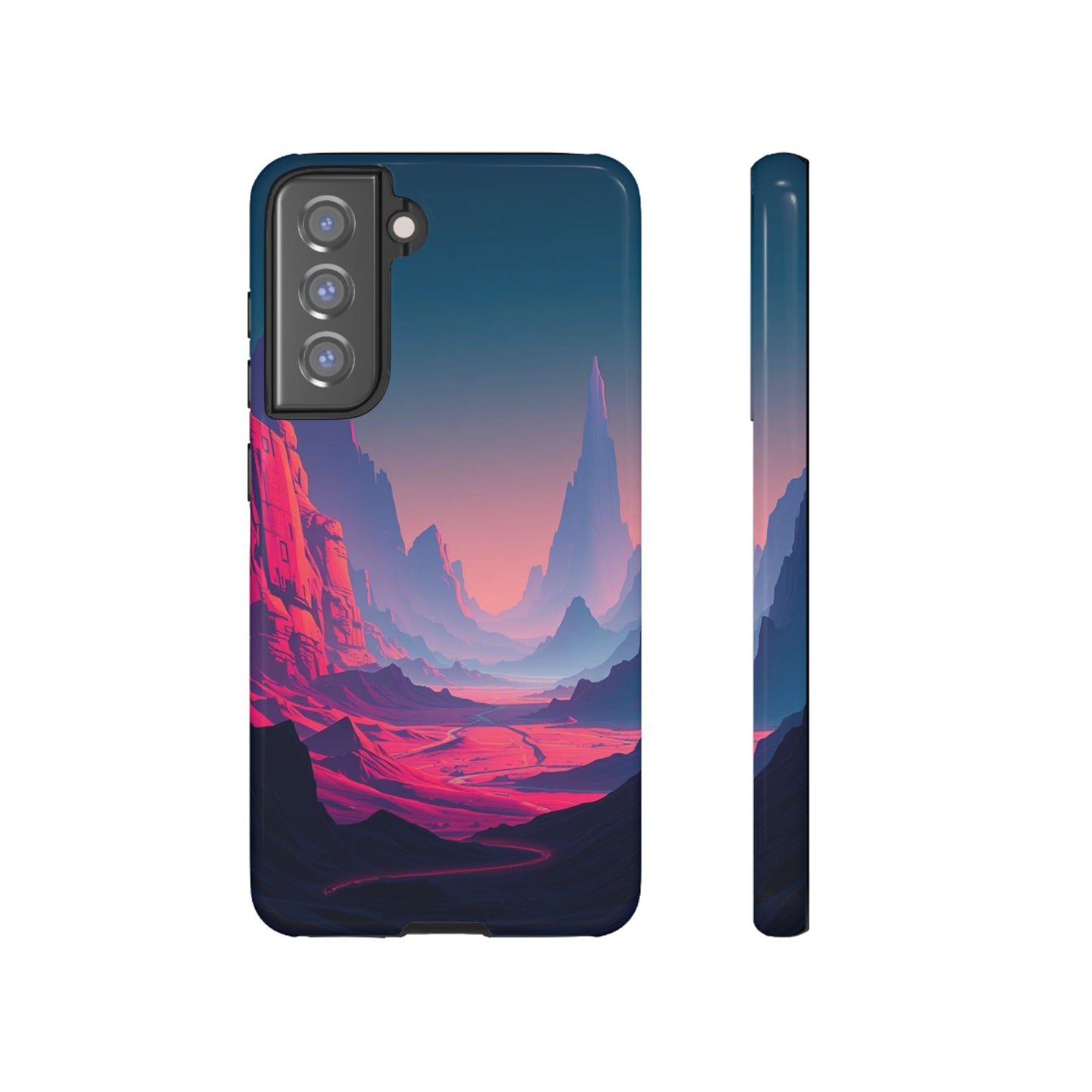 Samsung Galaxy S21 FE / Glossy Phone Case - Alien Vista Design Phone Case