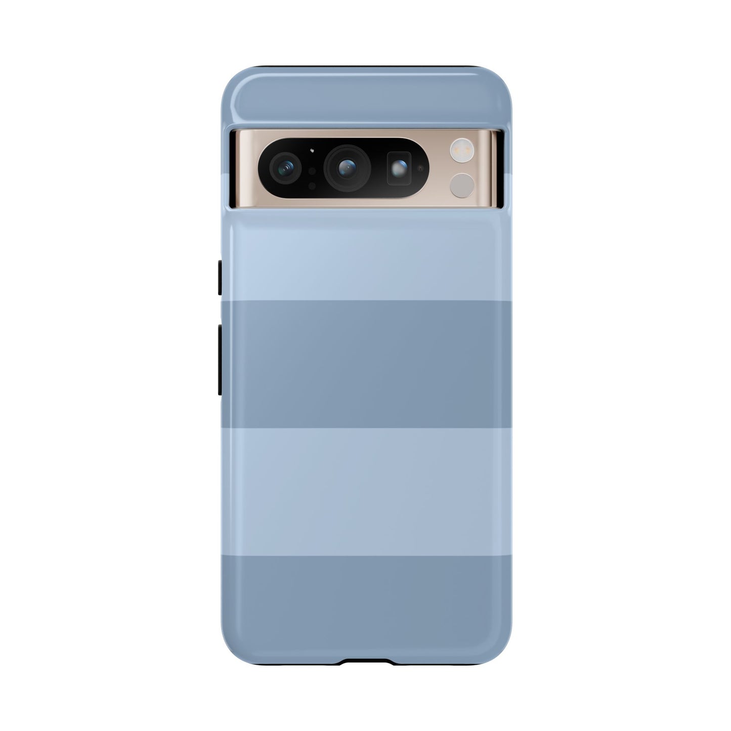 Light Blue Horizontal Stripe Pattern Phone Case - Blue Phone Case - Google Pixel 8 Pro / Glossy
