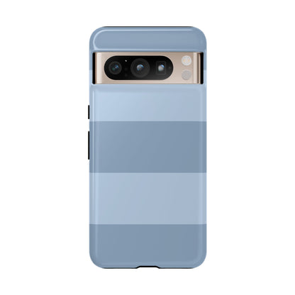 Light Blue Horizontal Stripe Pattern Phone Case - Blue Phone Case - Google Pixel 8 Pro / Glossy