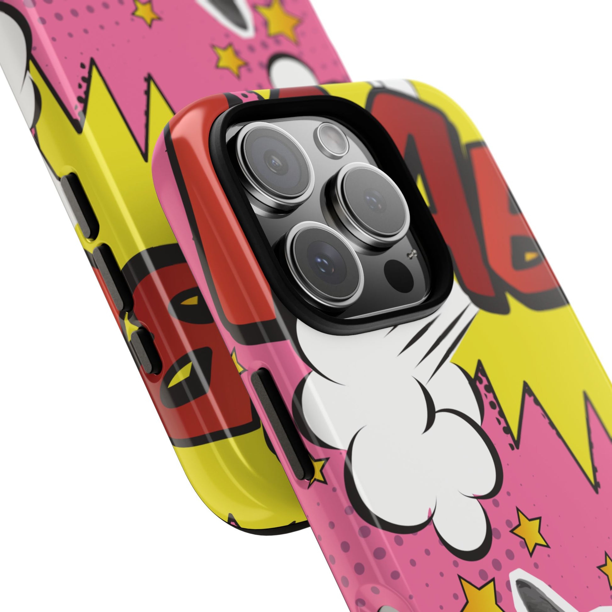 Bold Pink Pop Art Cat Phone Case - Pink Phone Case