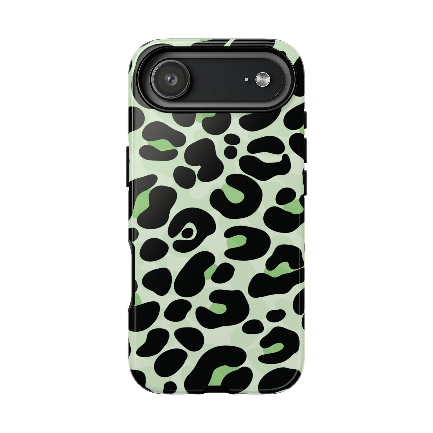 Chic Sage Leopard Print Phone Case
