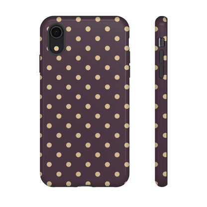 Purple with Yellow Dot Pattern Phone Case