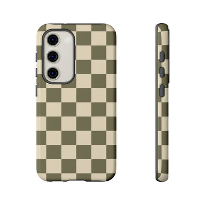 Green Checked Pattern Phone Case - Green Phone Case - Samsung Galaxy S23 / Glossy