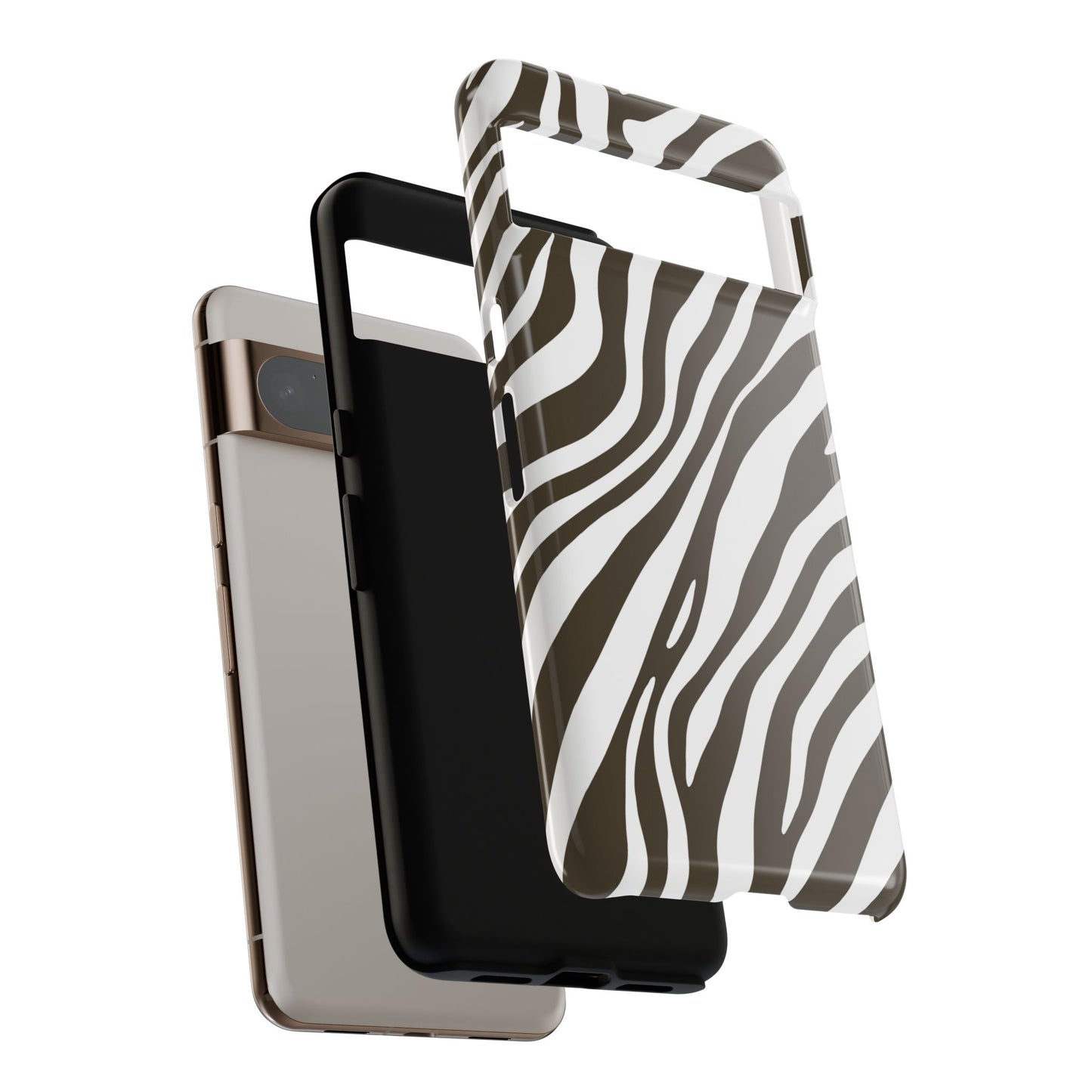 Modern Mocha Zebra Print Phone Case