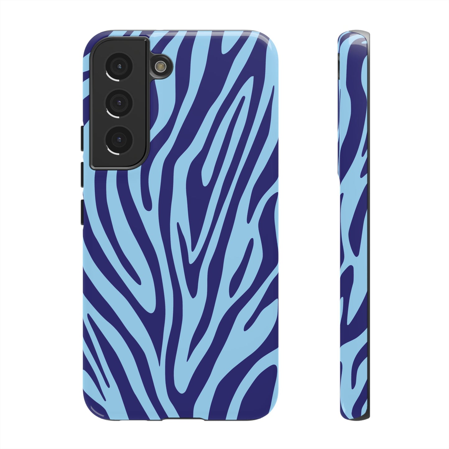 Boutique Sky Blue Tiger Print Phone Case