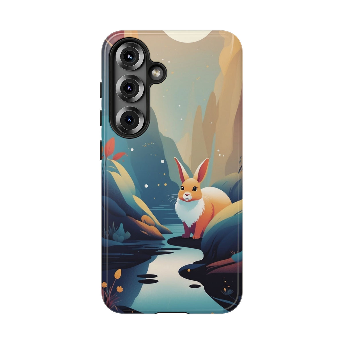 Stylised Rabbit Design Phone Case - Multicolor Phone Case - Samsung Galaxy S25 / Glossy