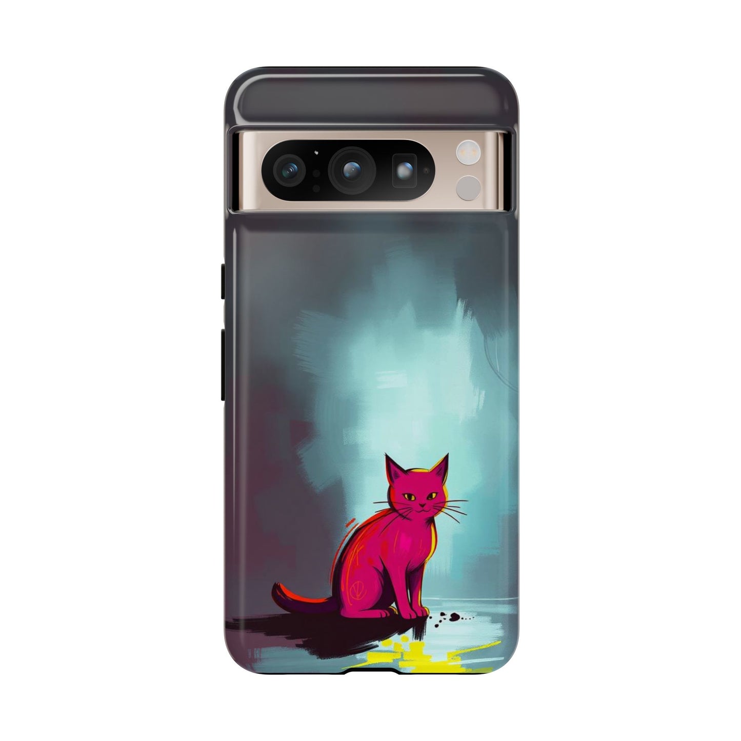 Google Pixel 8 Pro / Glossy Phone Case - Pop Art Moody Cat Design Phone Case