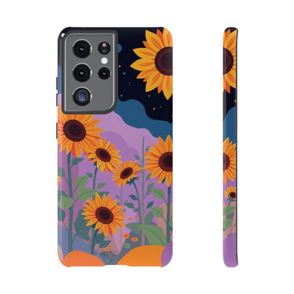 Samsung Galaxy S21 Ultra / Glossy Phone Case - Surreal Sunflower Design Phone Case