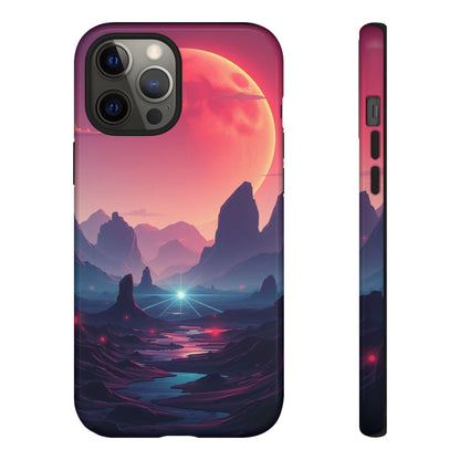 iPhone 12 Pro Max / Glossy Phone Case - Alien Moon Landscape Design Phone Case