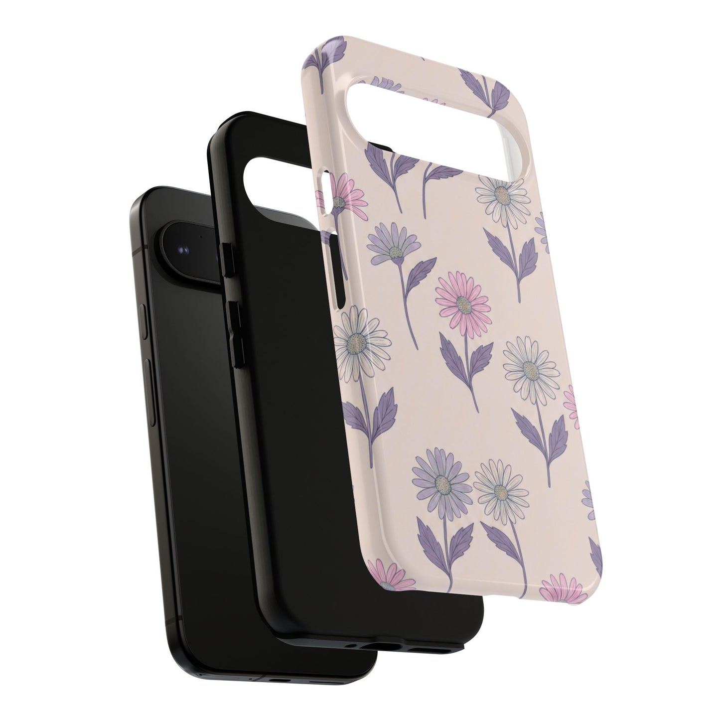 Pretty Pink & Purple Daisy Pattern Phone Case