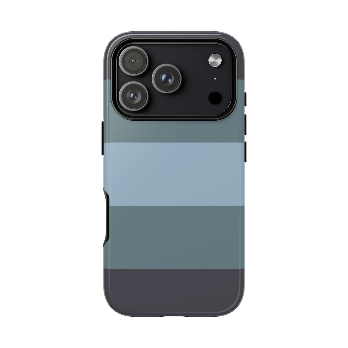 Shades of Blue Horizontal Stripe Pattern Phone Case - Blue Phone Case - iPhone 18 Pro / Glossy