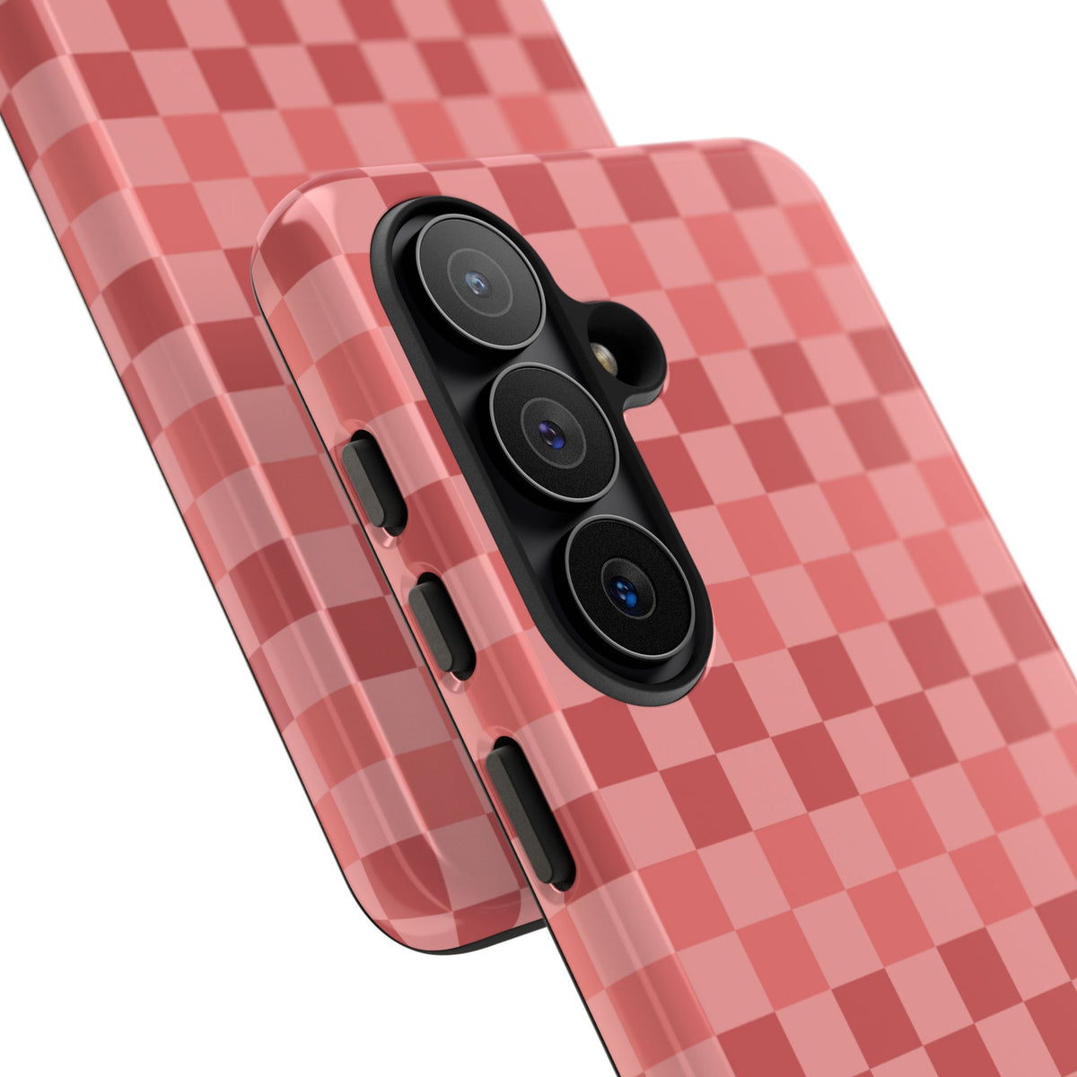 Bold Pink Small Checked Pattern Phone Case - Pink Phone Case