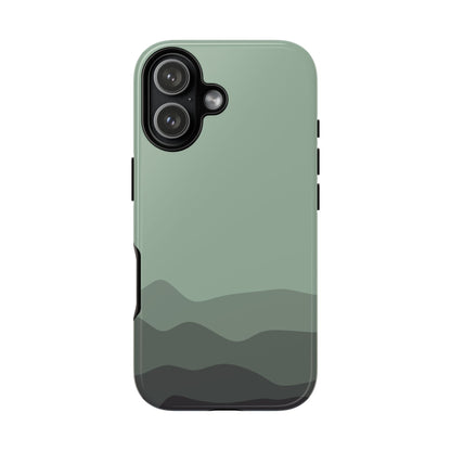 Green Abstract Waves Protective Phone Case - Green Phone Case - iPhone 17 / Glossy