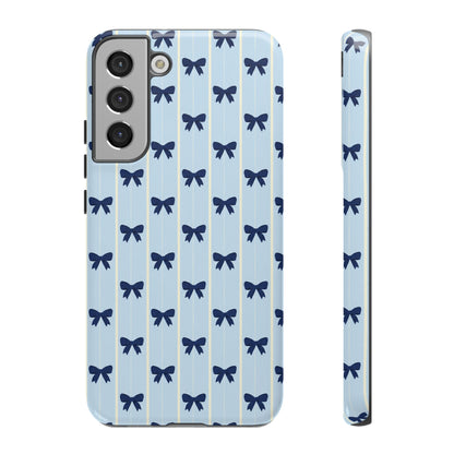 Retro Navy Blue Bow Pattern Phone Case