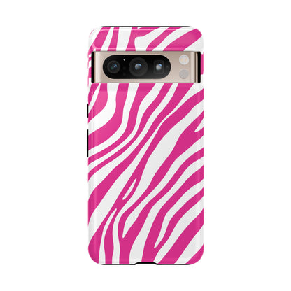 Modern Hot Pink Zebra Print Phone Case