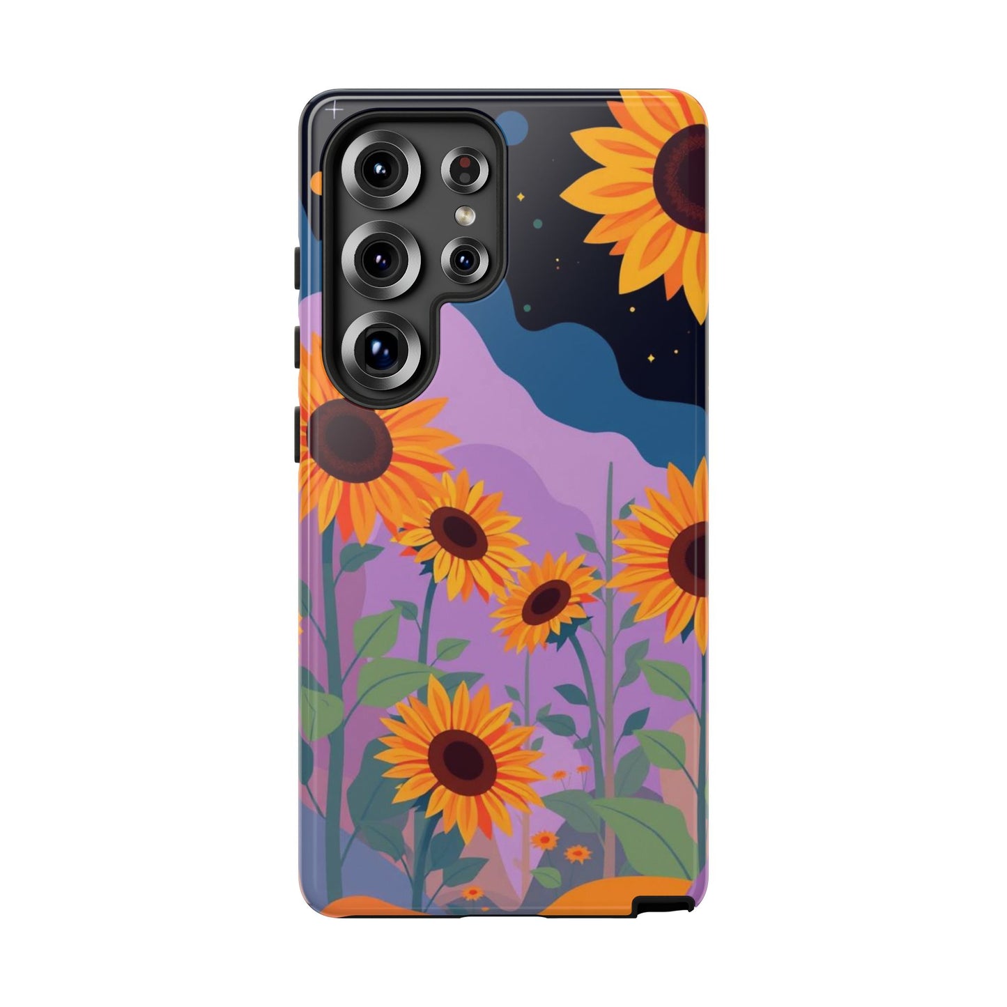 Samsung Galaxy S25 Ultra / Glossy Phone Case - Surreal Sunflower Design Phone Case