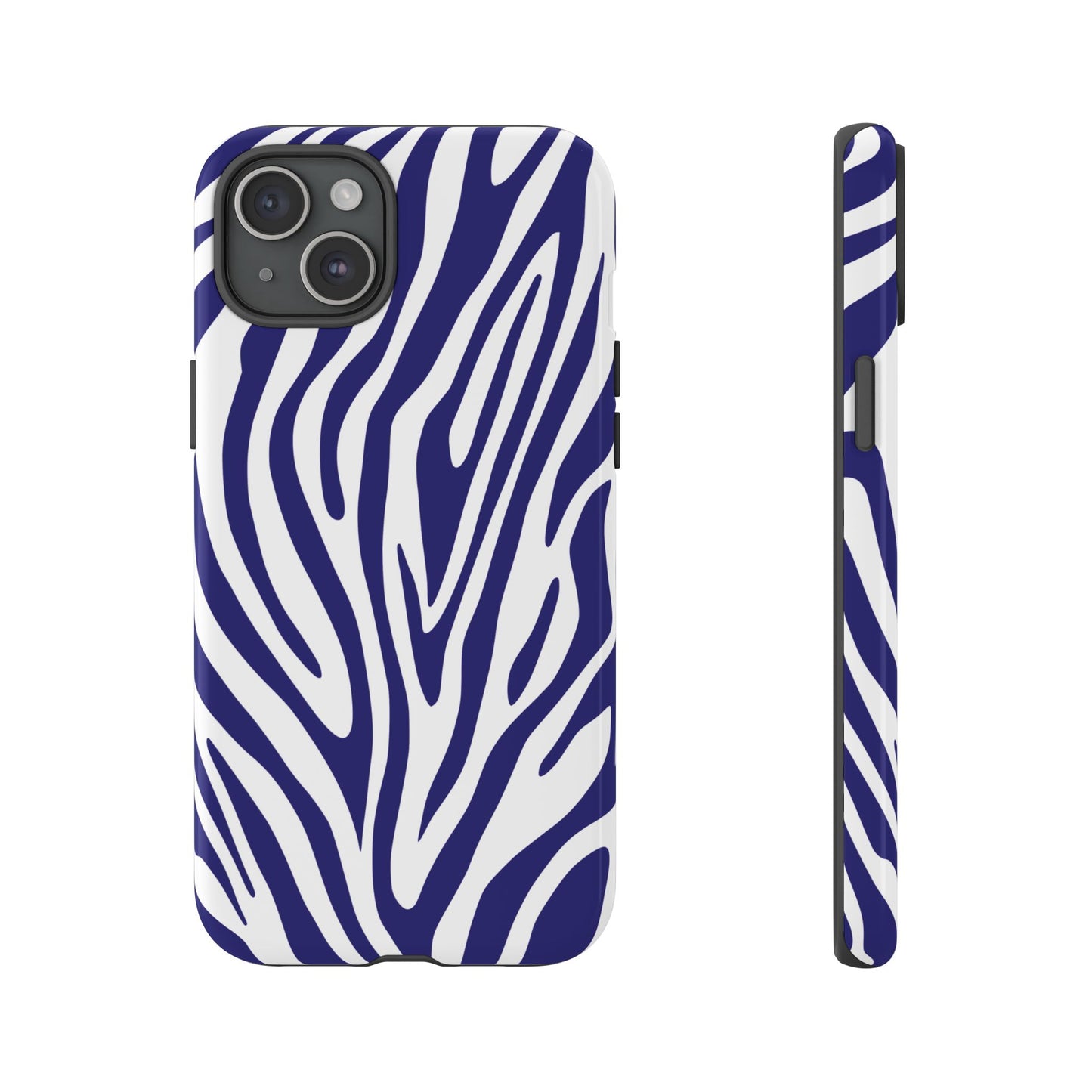 Graphic Blue Tiger Print Phone Case