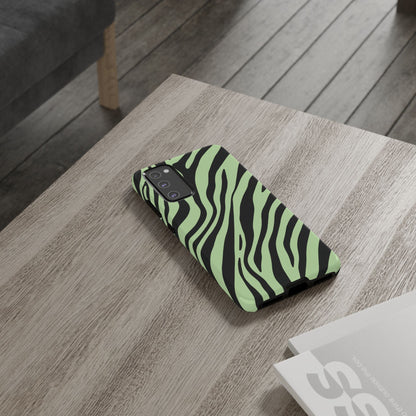 Modern Mint Zebra Print Phone Case