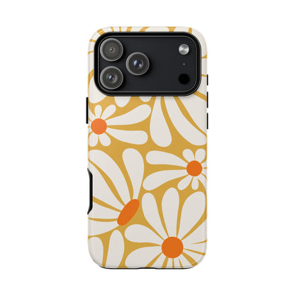 Retro Yellow Daisy Pattern Phone Case - Yellow Phone Case - iPhone 18 Pro Max / Glossy