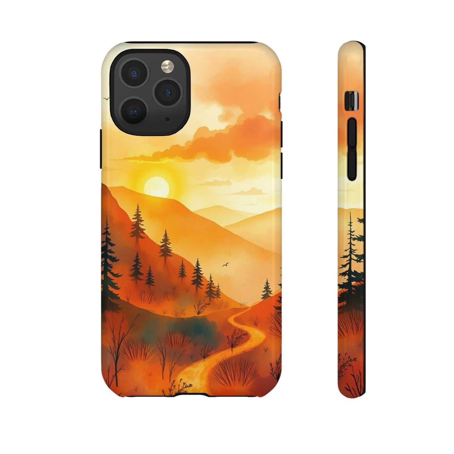 iPhone 11 Pro / Glossy Phone Case - Golden Sunset Design Phone Case