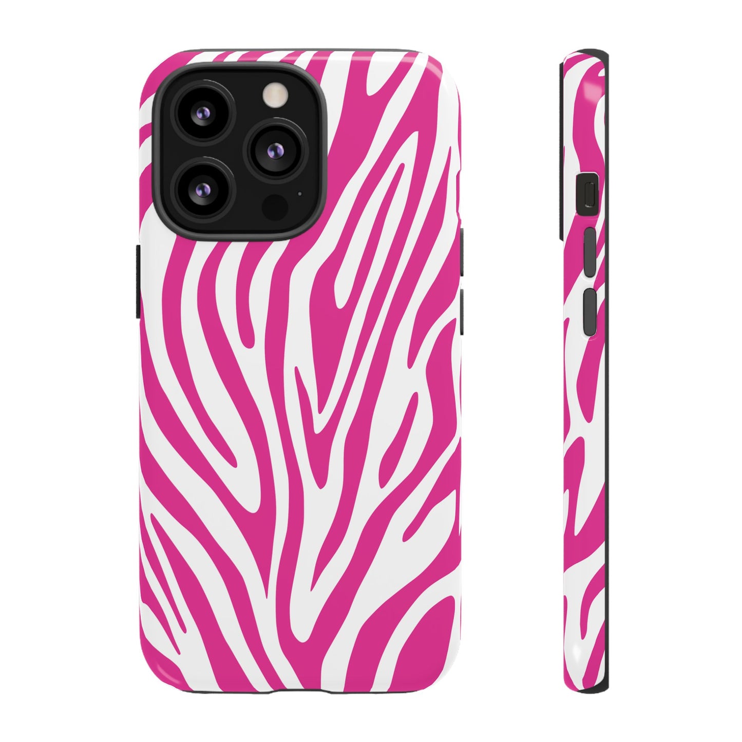Graphic Hot Pink Tiger Print Phone Case